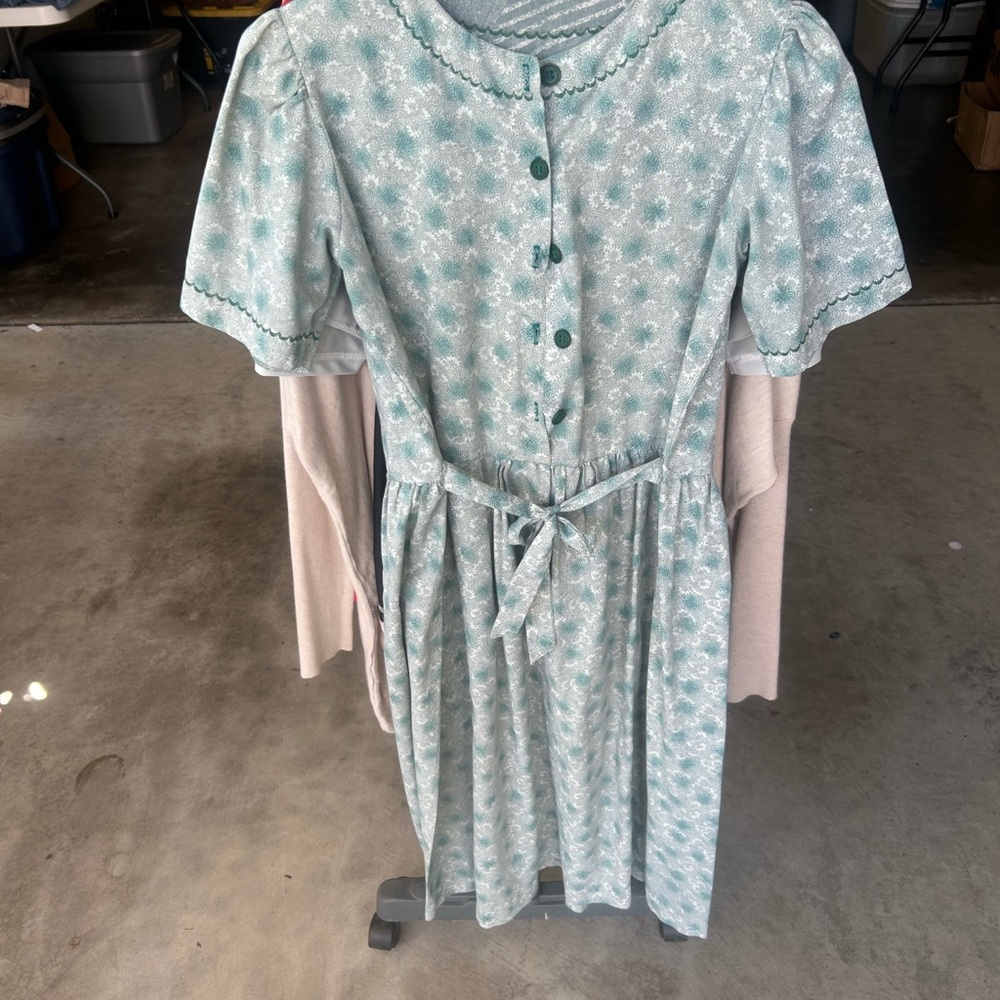 Charming Green Floral Midi Dress